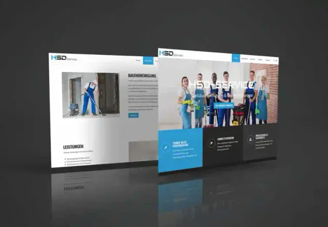 Website von HSD Service aus Regensburg – Webdesign für eine Gebäudereinigung