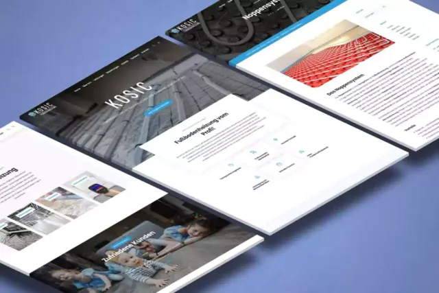 Website von Kosic Fußbodenheizung – Webdesign für einen Handwerksbetrieb