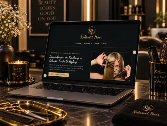 Website von Relaxed Hair aus Kösching – Webdesign für einen Friseursalon