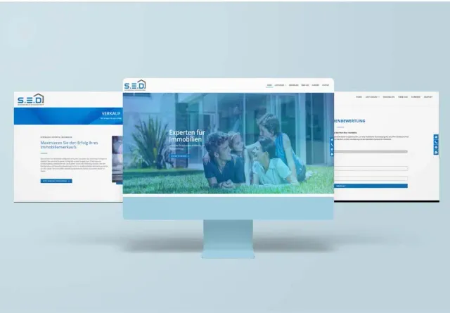 Website von SED Immobilien – Webdesign für ein Immobilienunternehmen